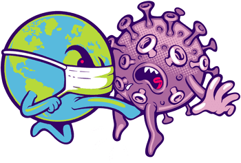 Dětské tričko Svět versus koronavirus
