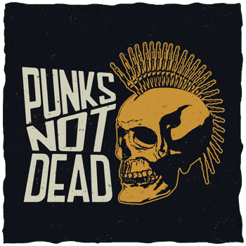 Dámské tričko Punks not death skull